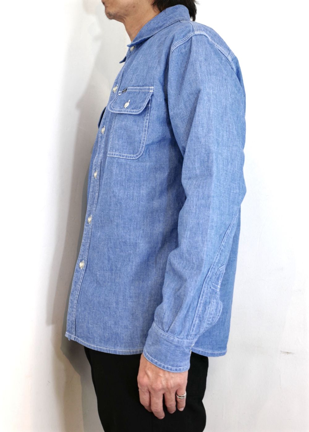 RATS - CHAMBRAY SHIRT (INDIGO) / シャンブレー シャツ | LOOPHOLE