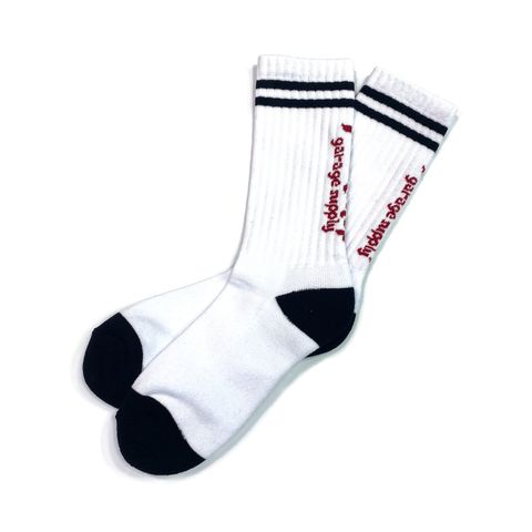 PORK SOX P-23 type-A (WHITE) / ジャガードロゴソックス