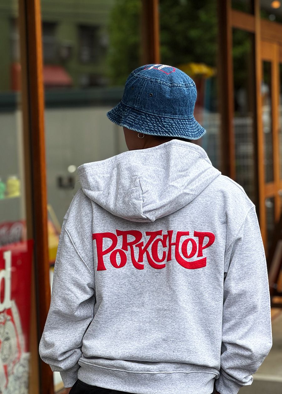 SC LOGO ZIP UP HOODIE (ASH) / SC ロゴ スウェット ジップパーカー