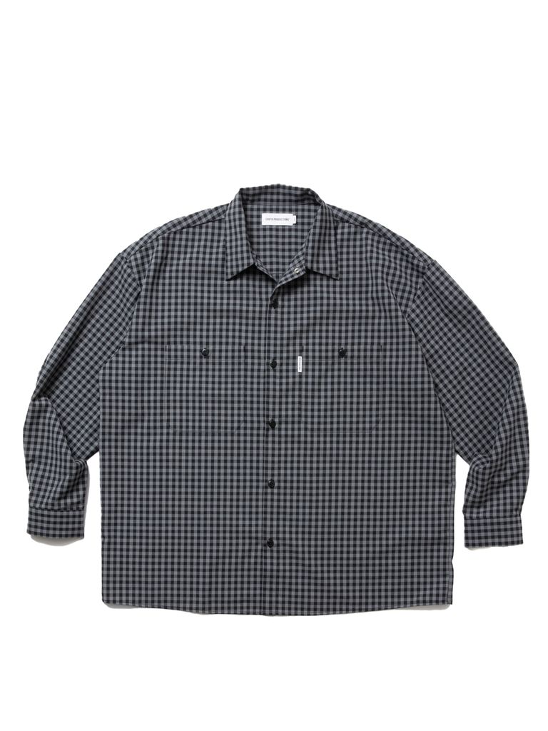 COOTIE PRODUCTIONS - T/W Work L/S Shirt (GINGHAM CHECK) / ギンガム 