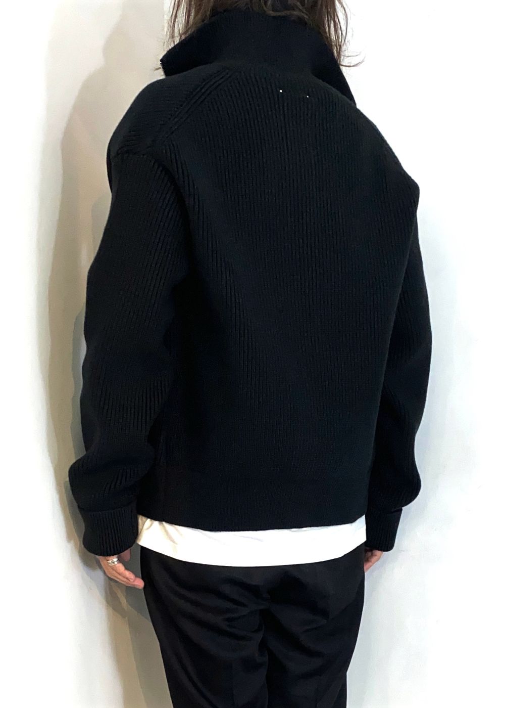 Heavyweight Trucker Knit Blouson (BLK) /  ドライバーズ ニットブルゾン