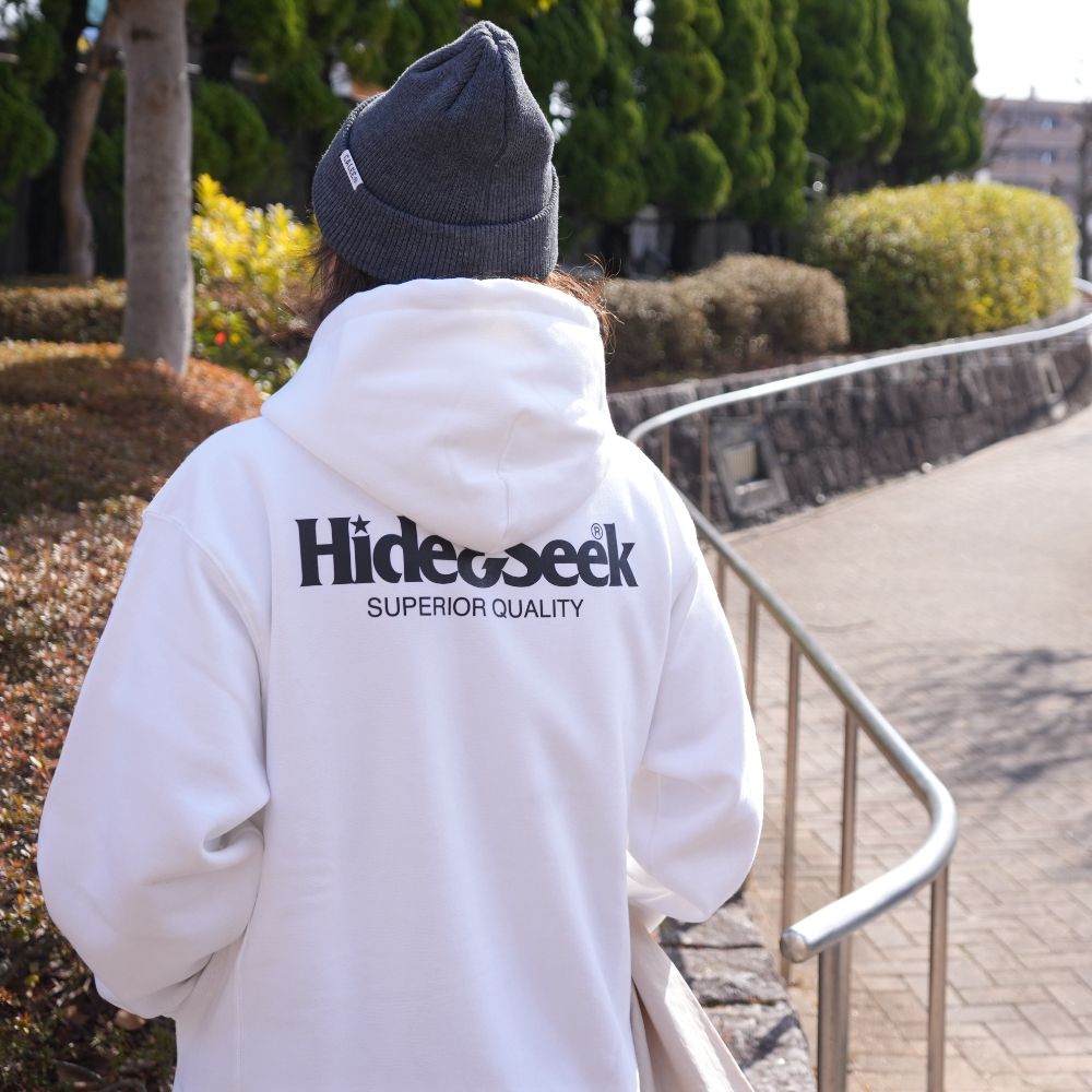 Logo Hooded Sweat Shirt-2 (WHITE) / ロゴ スウェット パーカー