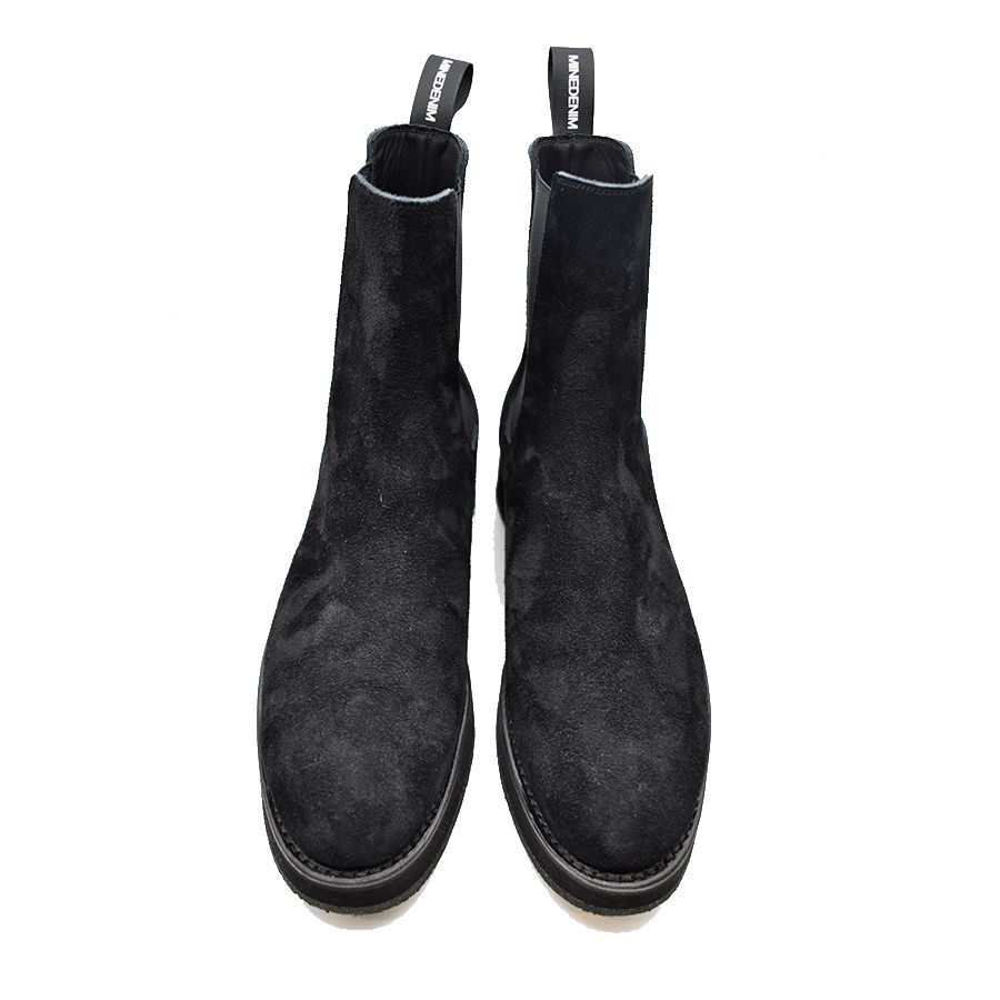 MINEDENIM - Suede Leather Side Gore Boots (BLK) / スウェード レザー サイドゴア ブーツ |  LOOPHOLE