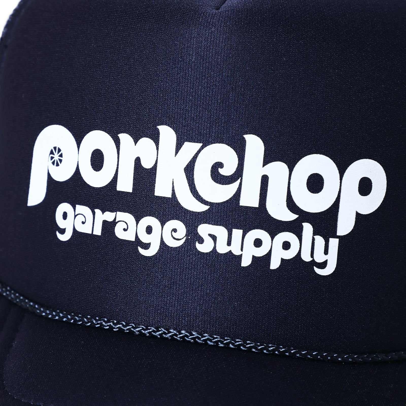 PORKCHOP - 【ラスト1点】WHEEL LOGO MESH CAP (NAVY) / プリント 