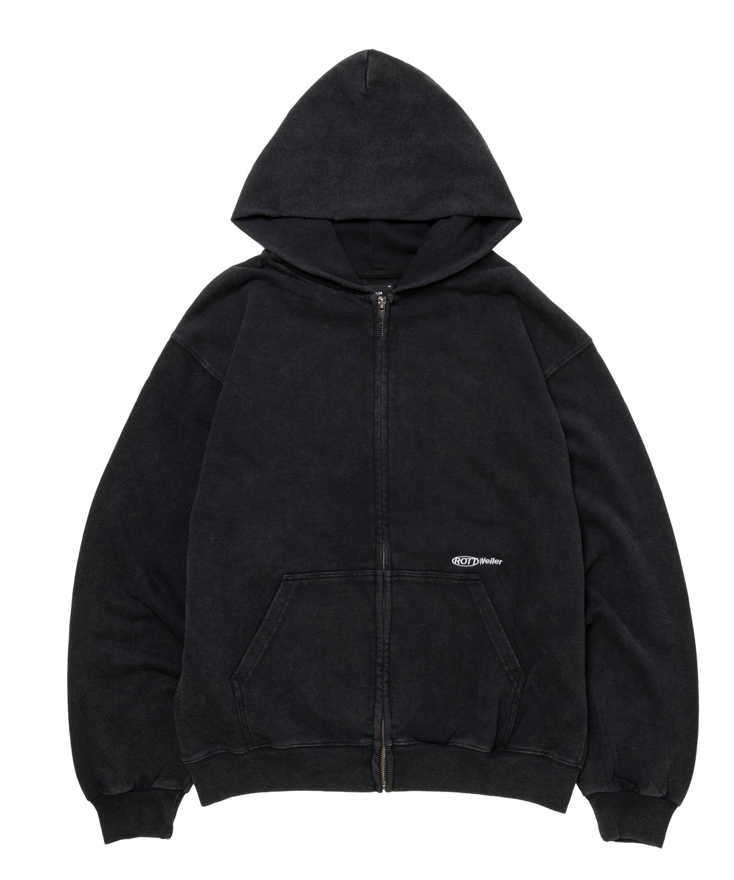 RW ZIP HOODIE (BLACK) / ピグメント スウェット