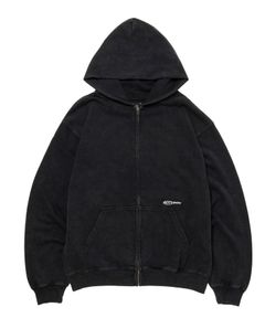RW ZIP HOODIE (BLACK) / ピグメント スウェット