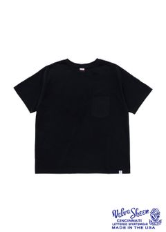 VELVA SHEEN Ex.S/S POCKET TEE "PIERCE" (BLACK) / ベルバシーン コラボ ポケットTシャツ