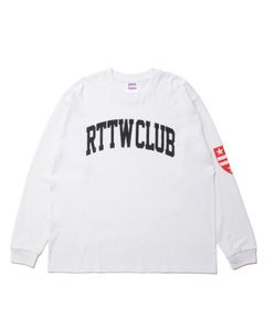 RTTW.C LS TEE (WHITE) / カレッジロゴ プリント Tシャツ