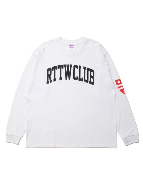 RTTW.C LS TEE (WHITE) / カレッジロゴ プリント Tシャツ