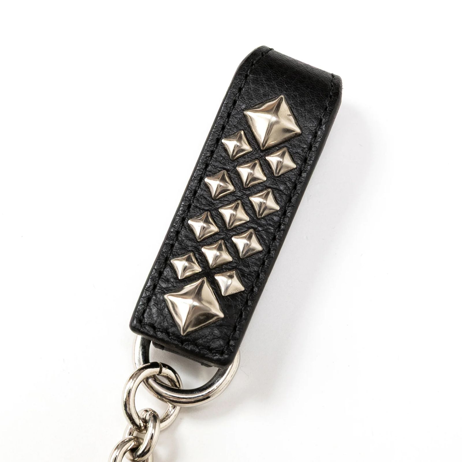 STUDS LEATHER WALLET CHAIN (BLACK) / スタッズ レザー ウォレットチェーン