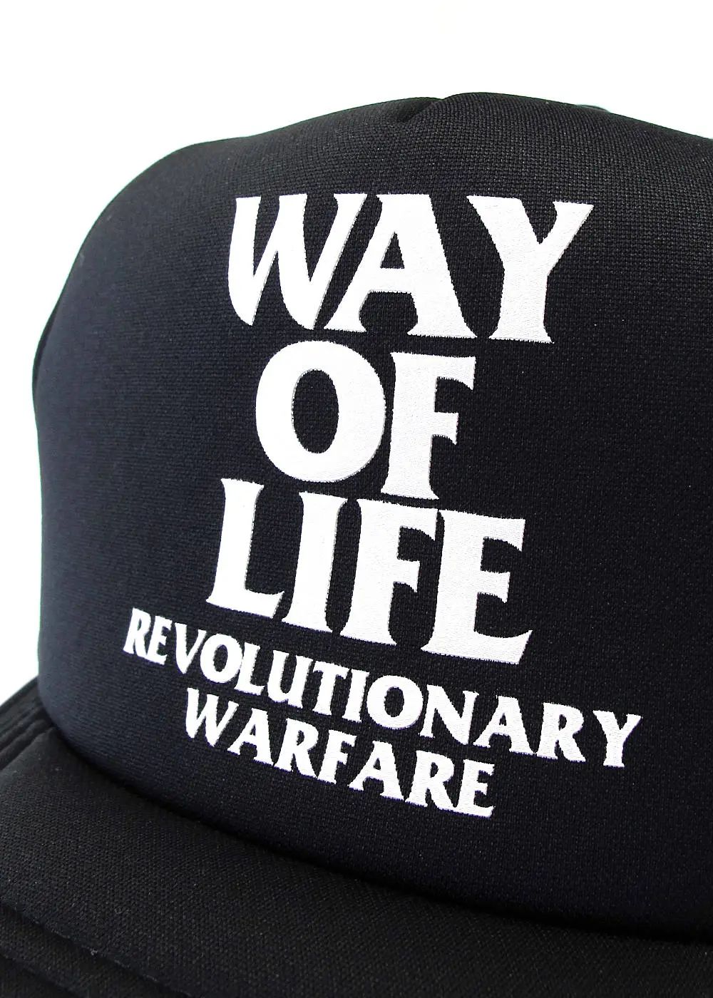 WAY OF LIFE キャップ ブラック RATS - EMBROIDERY CAP 