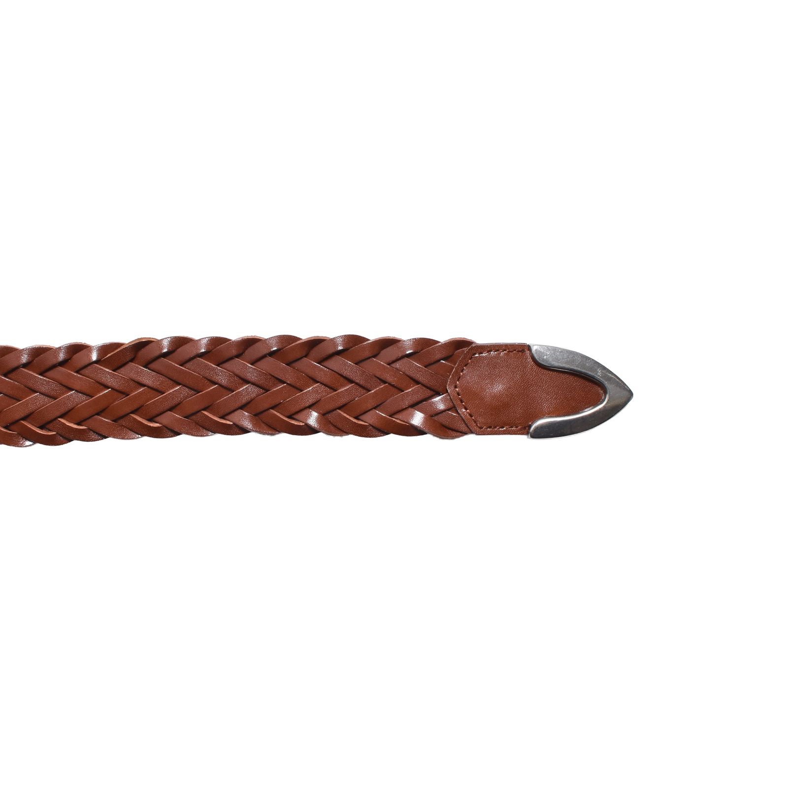Leather Semi Wide Mesh Belt (BRN) / レザーメッシュベルト