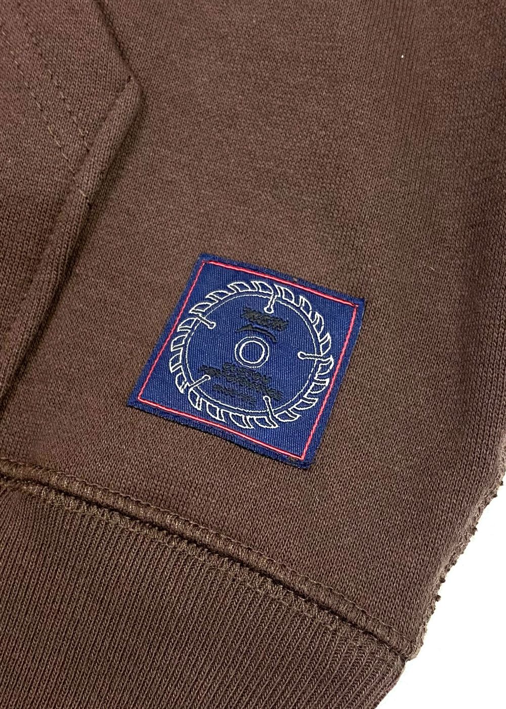 【ラスト1点】ZIP HOODIE (CHOCOLATE) / プリント スウェット ジップ パーカー