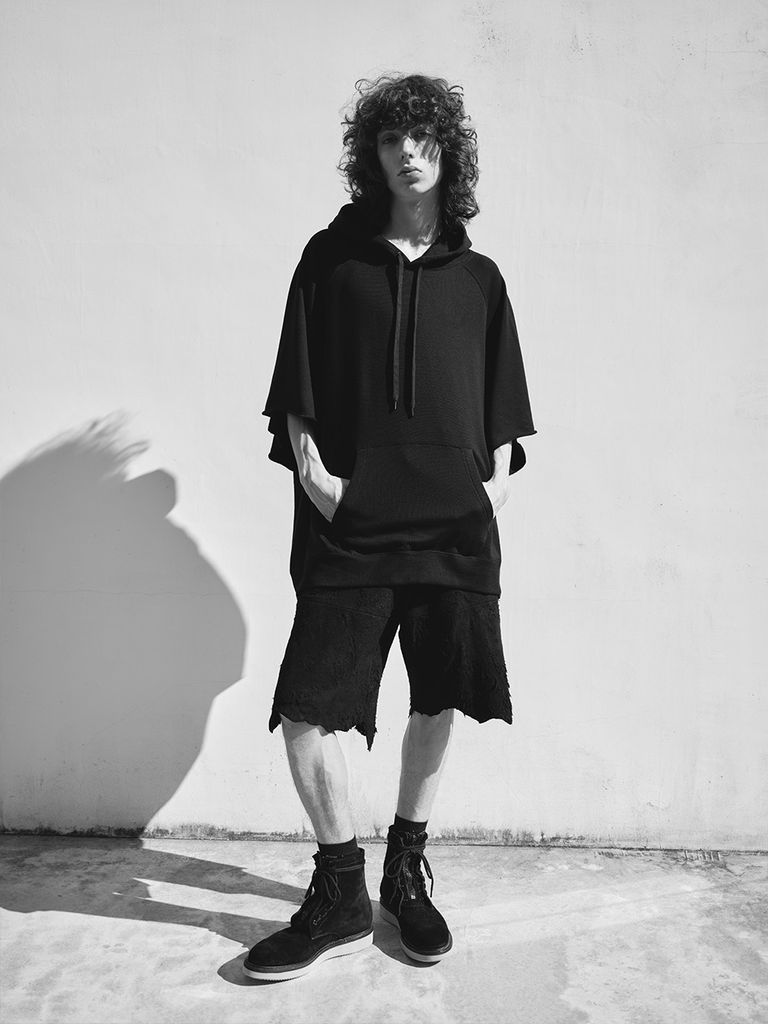 MINEDENIM - Square Big Nosleeve Hoodie (BLK) / スクエア ビッグ 