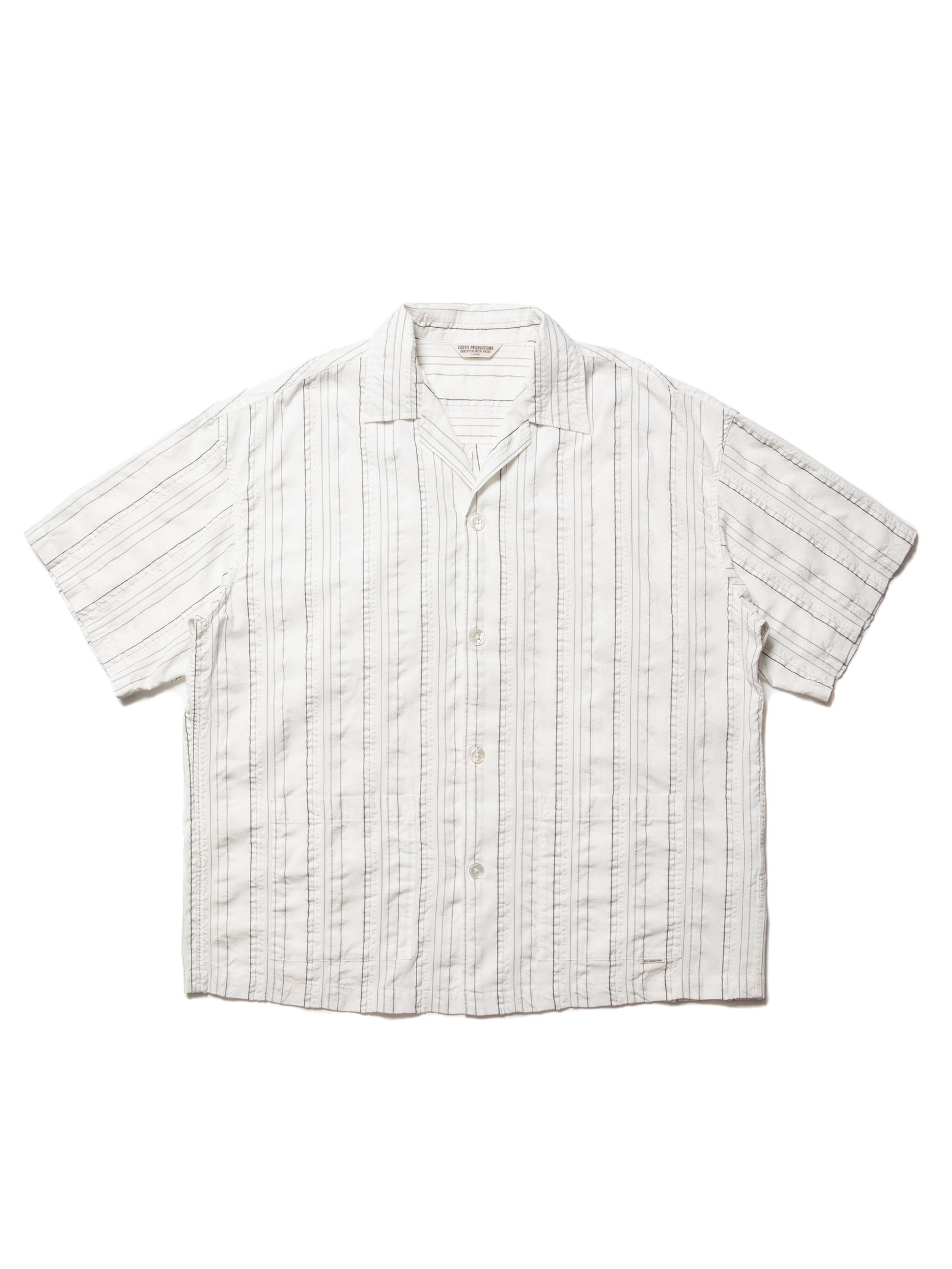 COOTIE PRODUCTIONS - Stripe Sucker Cloth Open Collar S/S Shirt