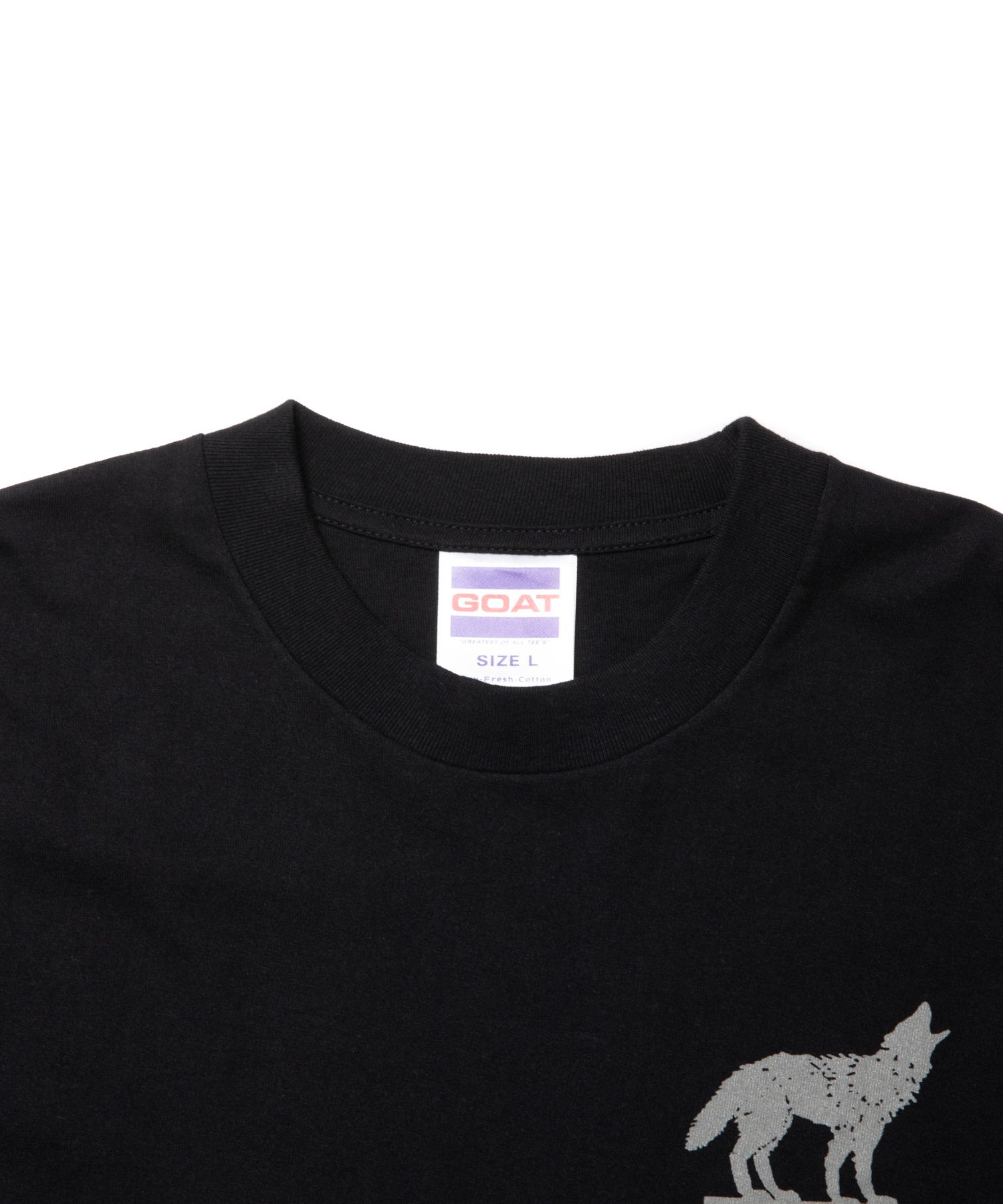 DOG LOGO LS TEE (BLACK) / ドッグ ロゴ プリント Tシャツ