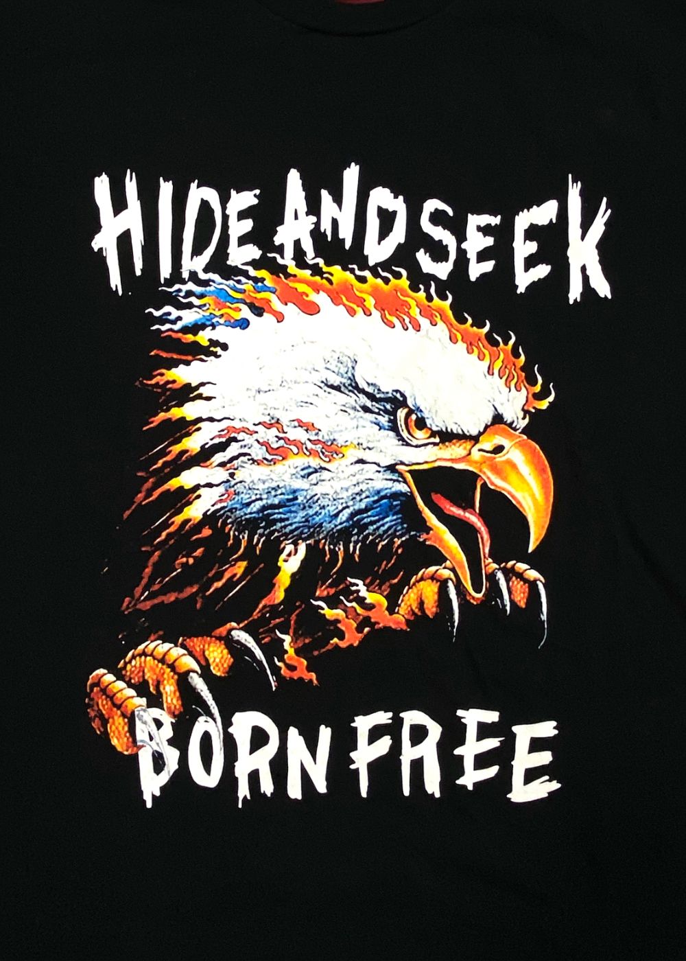 HIDE AND SEEK - EAGLE S/S TEE (BACK) (BLACK) / イーグル プリントTee (バック) | LOOPHOLE