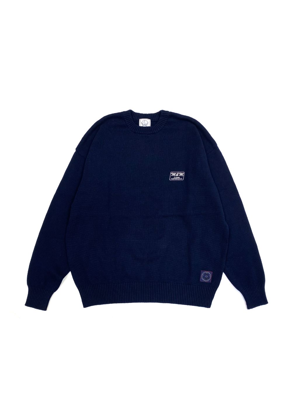 【ラスト1点】COTTON KNIT SWEATER (NAVY) / コットン ニット セーター