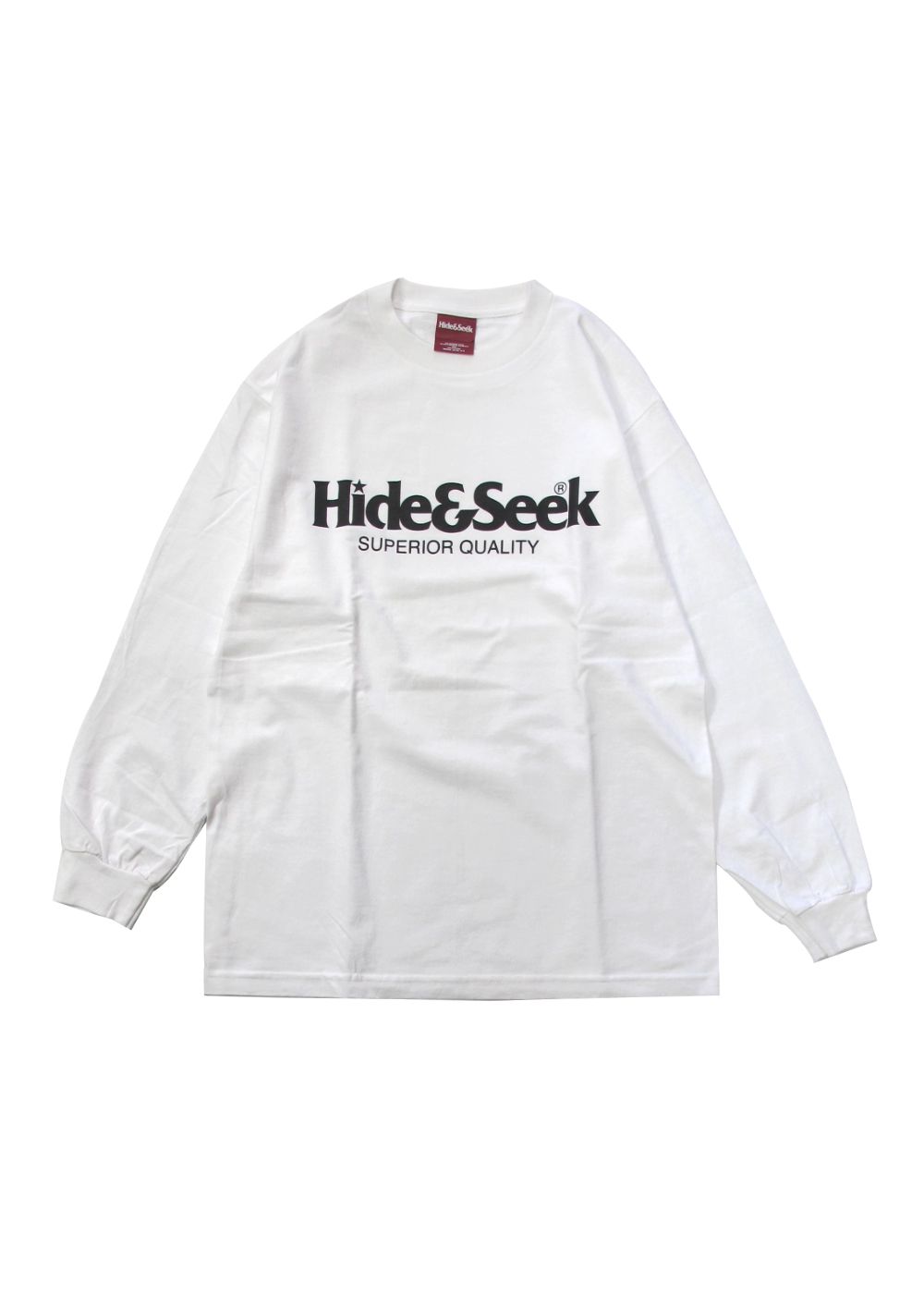 HideandSeek - LOGO L/S TEE (BURGUNDY) / ロゴプリントロンT | LOOPHOLE