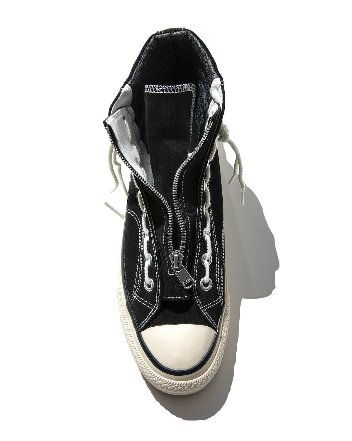× nonnative DWELLER TRAINER 2 HI COW LEATHER WITH GORE-TEX by SPINGLE (BLACK×WHITE) / ノンネイティブ コラボスニーカー