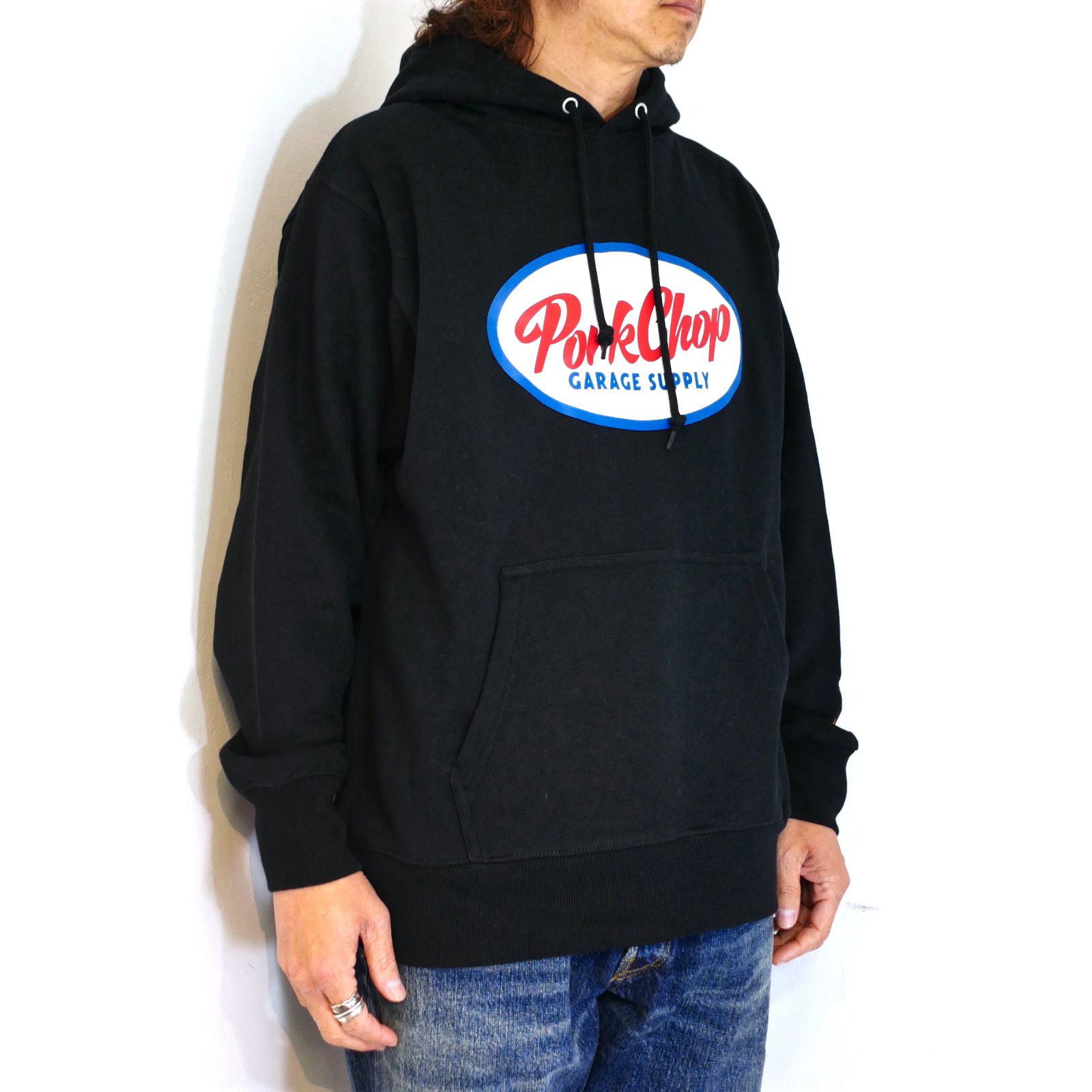 PORKCHOP - 2nd OVAL HOODIE (BROWN) / 2nd オーバルロゴ スウェット