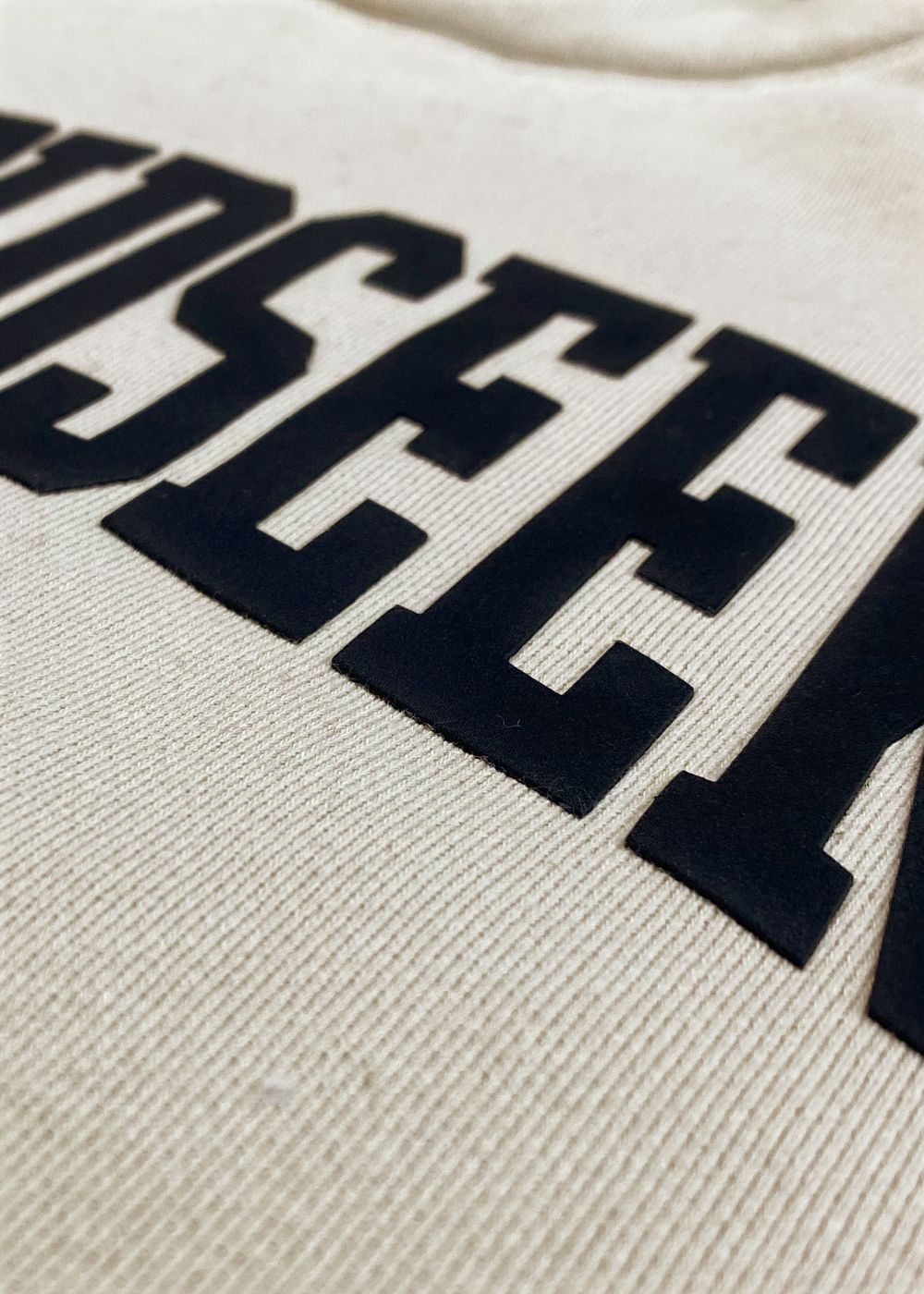 College Hooded Sweat Shirt (IVORY) / カレッジ ロゴ スウェット パーカー