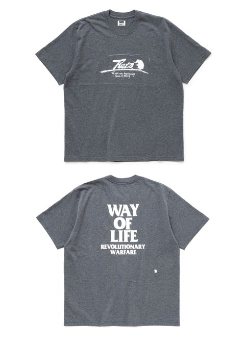 SCRIPT LOGO WAY OF LIFE TEE (CHARCOAL) / 定番人気ロゴT