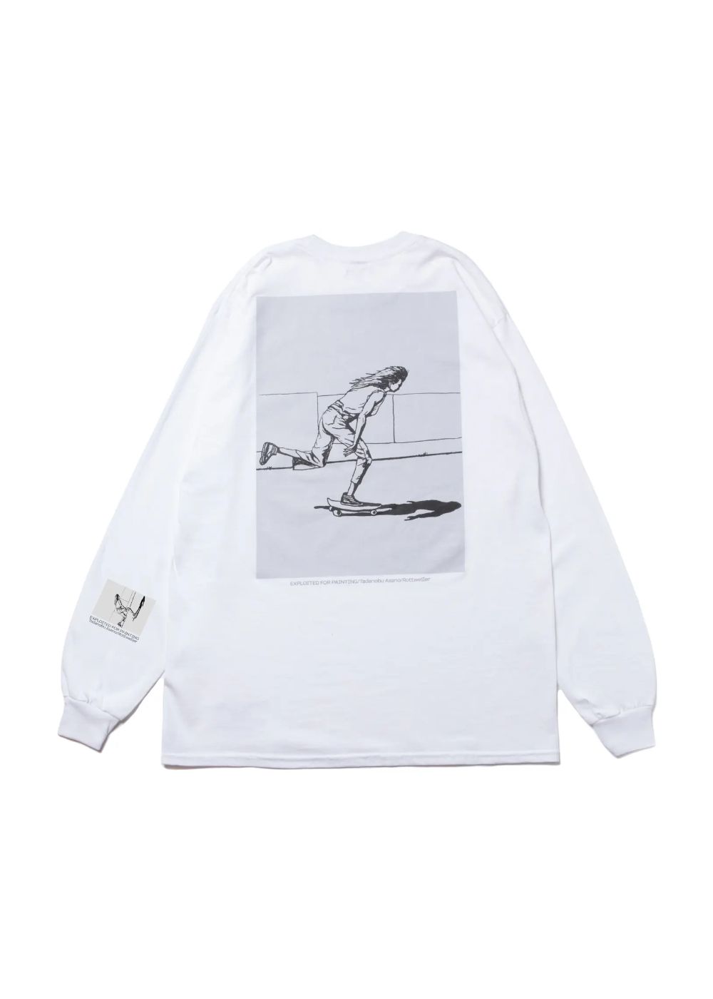 × Tadanobu Asano SKATER LS TEE (WHITE) / 浅野忠信 コラボロンT (スケーター)