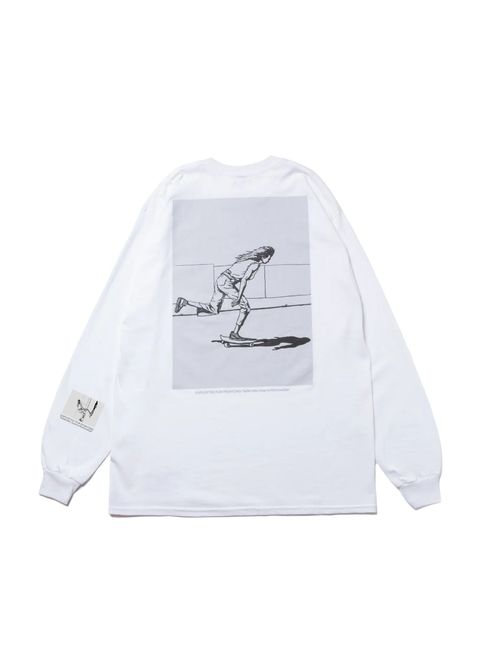 × Tadanobu Asano SKATER LS TEE (WHITE) / 浅野忠信 コラボロンT (スケーター)