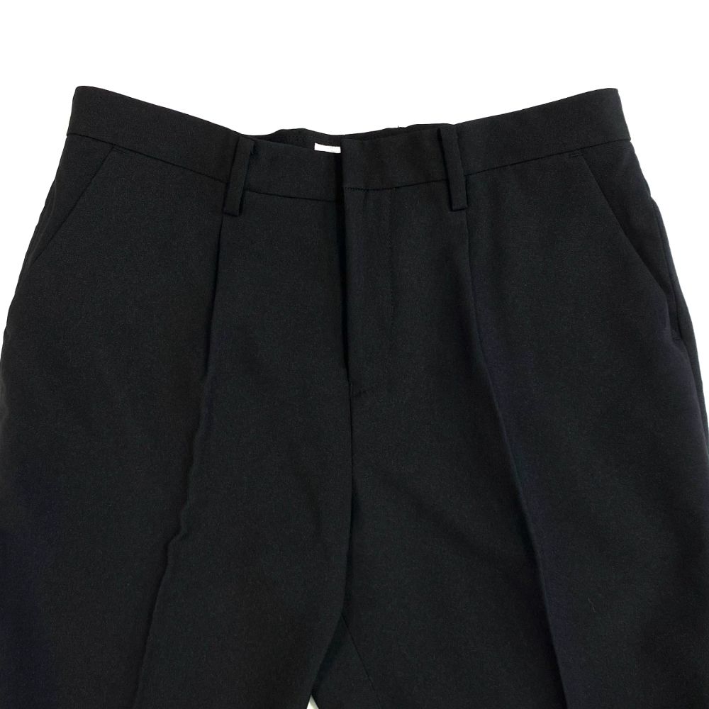CALEE - VINTAGE TYPE TROPICAL CLOTH SLACKS (BLACK
