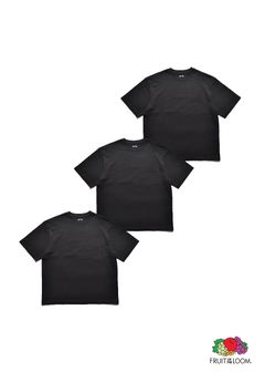 【ラスト1点】FTL 3 Pack T-Shirts (BLACK) / フルーツオブザルーム コラボ3枚セット パックTEE