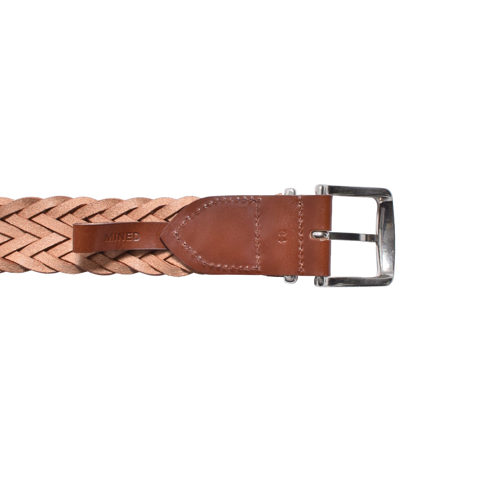 Leather Semi Wide Mesh Belt (BRN) / レザーメッシュベルト