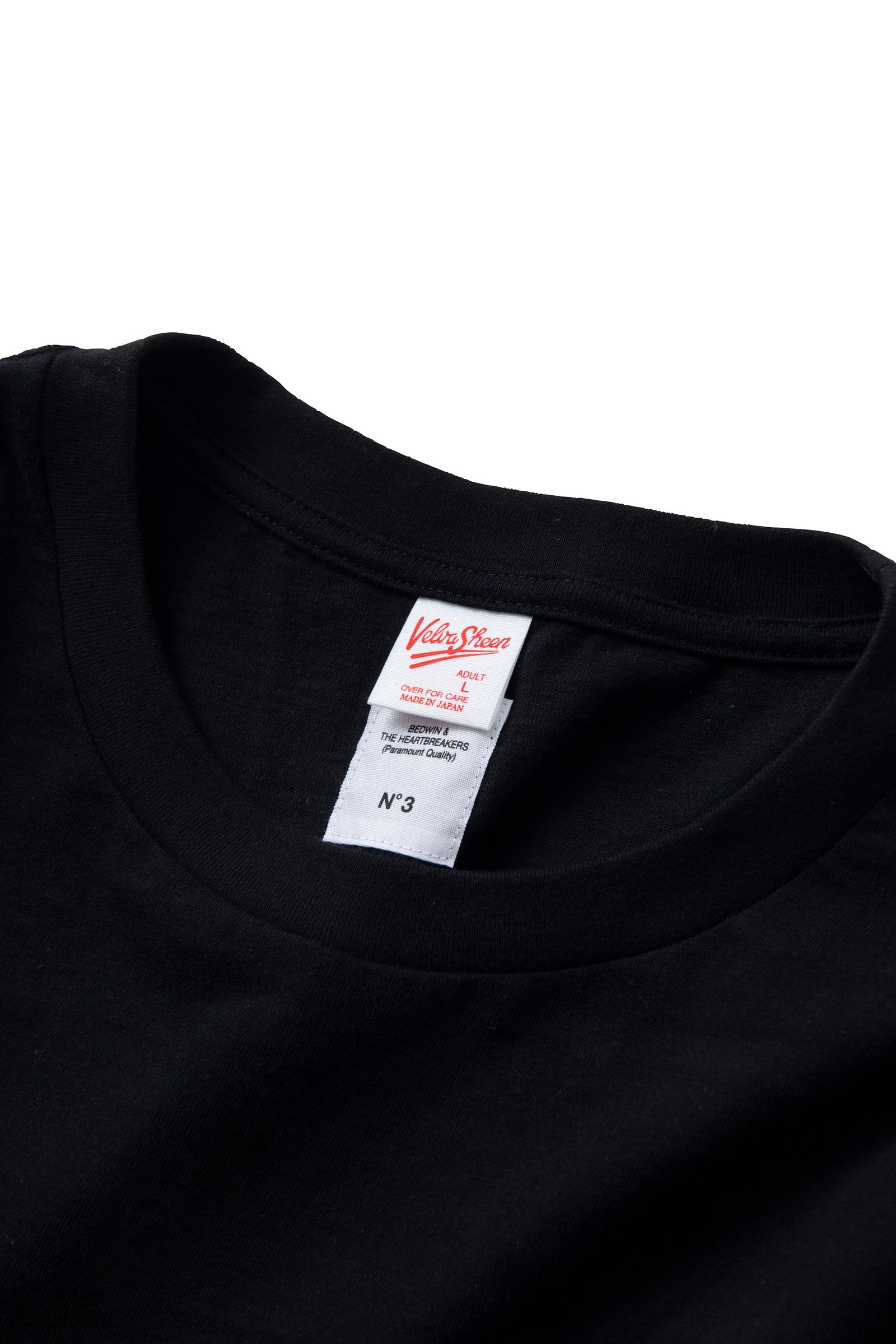 VELVA SHEEN Ex.S/S POCKET TEE "PIERCE" (BLACK) / ベルバシーン コラボ ポケットTシャツ