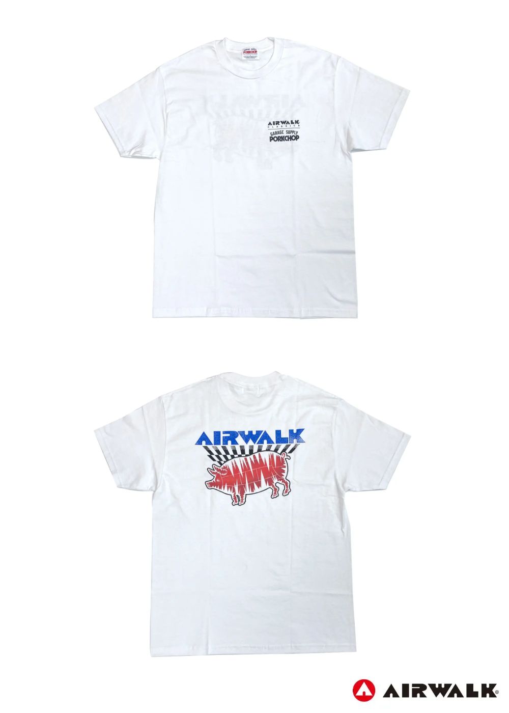 AIR PORK TEE (WHITE) / ×AIRWALK コラボ Tシャツ