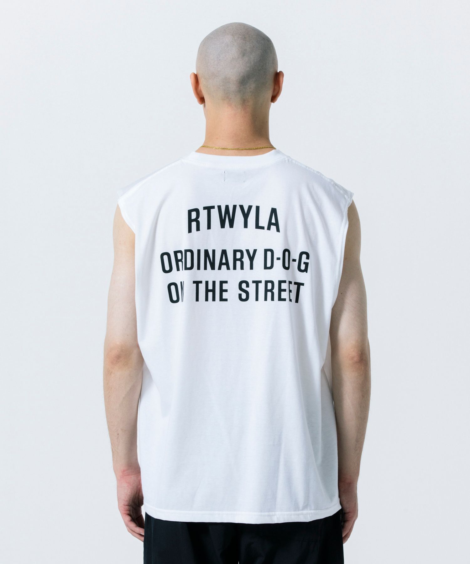R9 VINTAGE NOSLEEVE TEE (WHITE) / オリジナル ノースリーブ Tシャツ