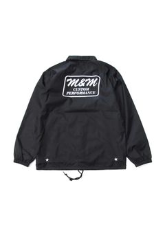 LOOPHOLE 20th ANNIVERSARY PRINT WINDBREAKER (BLACK) / ループホール20周年記念 コーチジャケット
