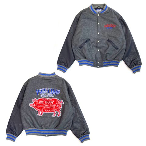 Sixers 色濃く チョークライン USA製 ブルゾン スタジャン 90s