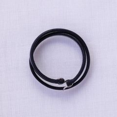 Leather Bracelet 13 (BLACK) / 二周巻きレザーブレスレット