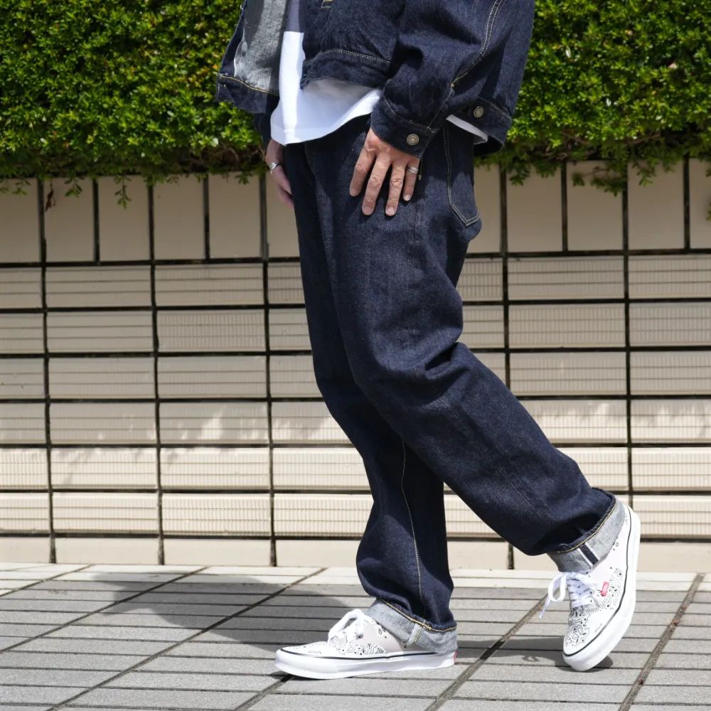 L.Straight 5pocket OWS (OWS) / ルーズ ストレート デニムパンツ / セットアップ可能