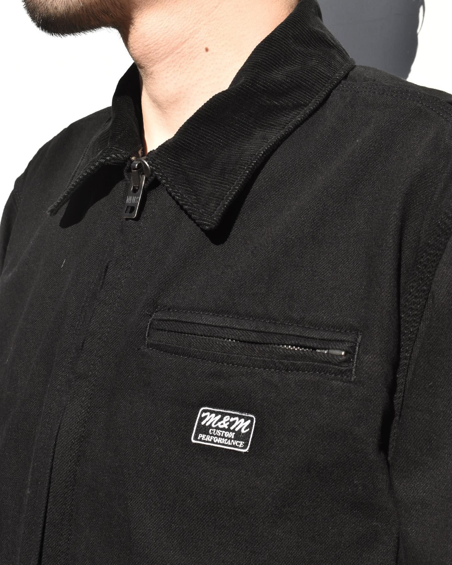 M&M CUSTOM PERFORMANCE × MINEDENIM Black Denim Detroit Jacket (BLACK) / × M&M カスタムパフォーマンス  コラボ ワーク ジャケット