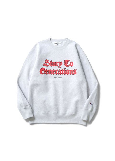 STG SWEAT (GRAY) / カレッジプリント クルーネックスウェット