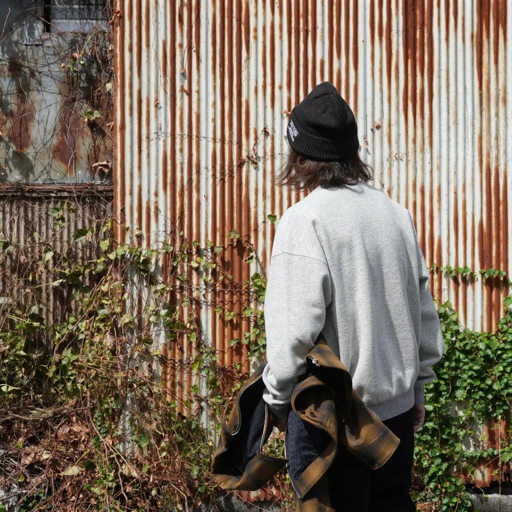 Wool Pile Crewneck Pullover (GRY) / ウール パイル スウェット