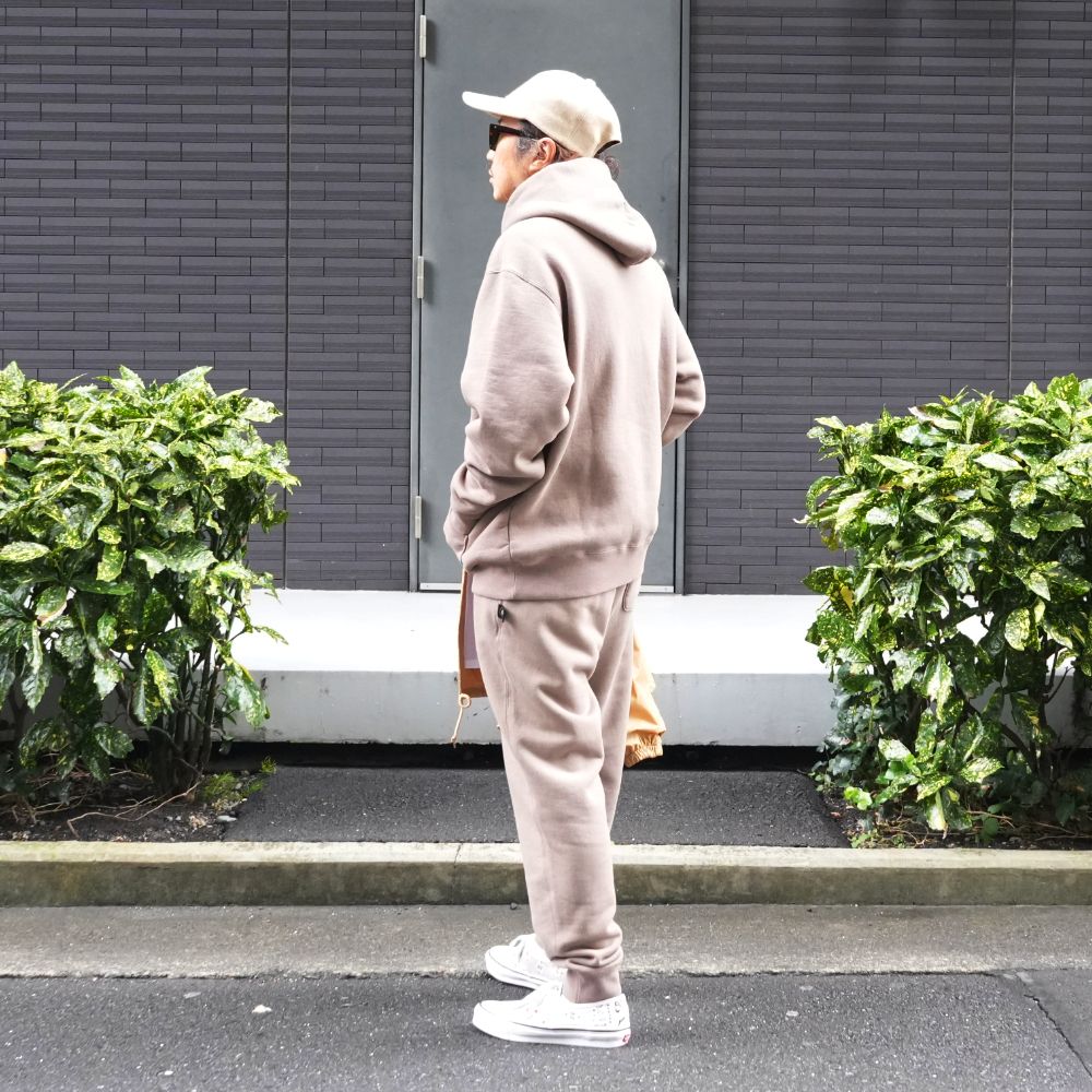 FLEECE JOGGER SWEAT PANTS (KHAKI) / セットアップ ジョガー スウェット パンツ / セットアップ可能