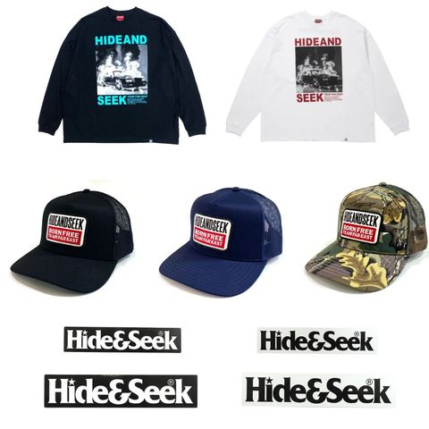 HIDE AND SEEK 新作販売告知 / 26'秋冬シーズンの始まりはL/S TEE、メッシュタイプ、ロゴステッカー。