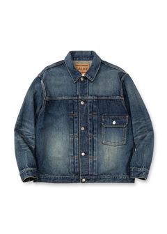 1st TYPE DENIM JACKET ＜USED＞ (USED INDIGO BLUE) / 1st タイプ ユーズド デニム ジャケット