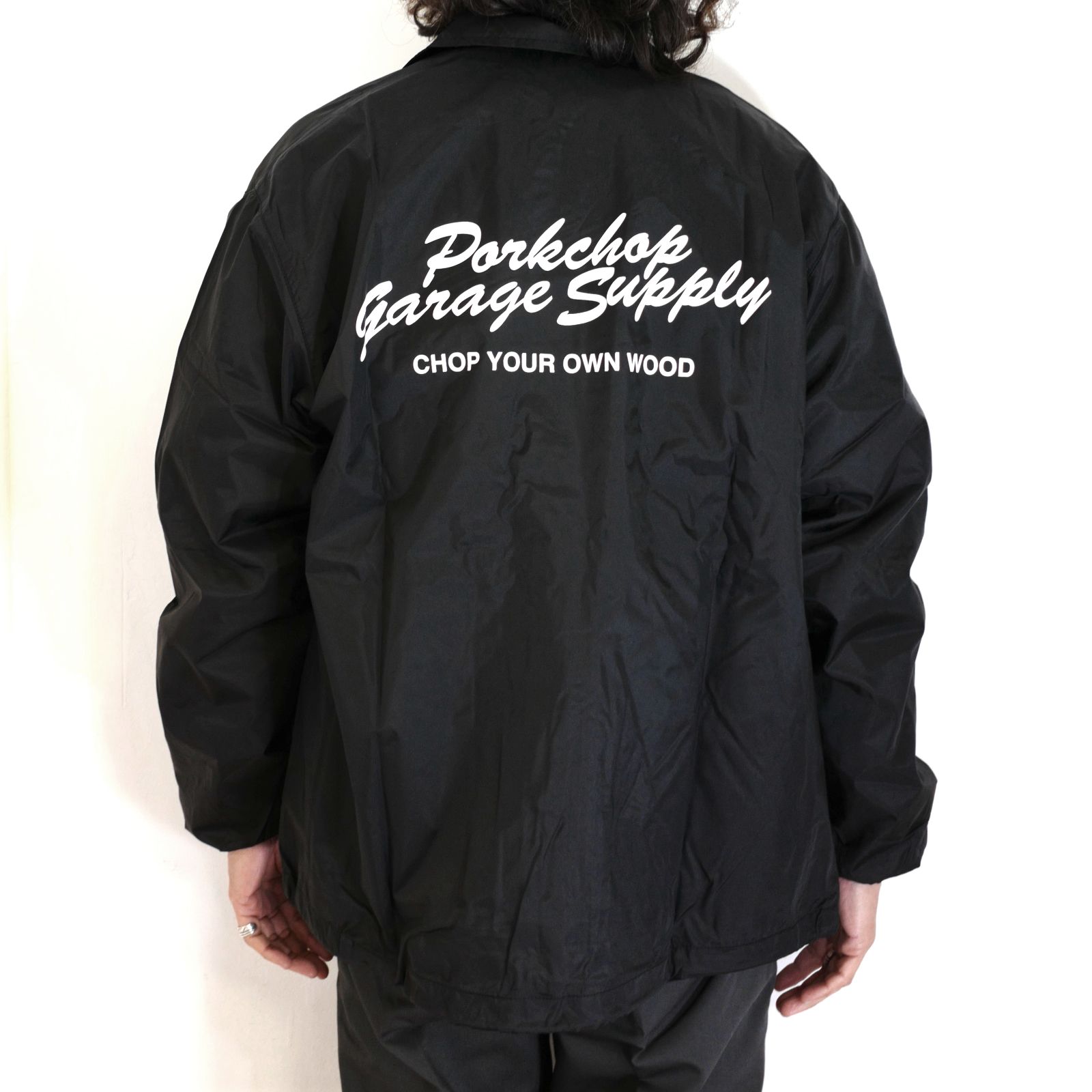 PORKCHOP - FULL SCRIPT COACH JKT (BLACK) / オリジナルコーチ