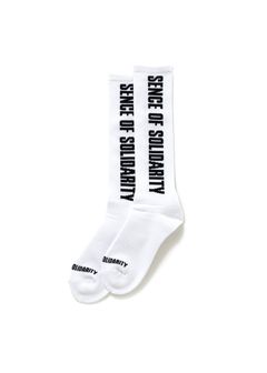 HIGH SOCKS LOGO (WHITE) / ジャガード ロゴ ソックス