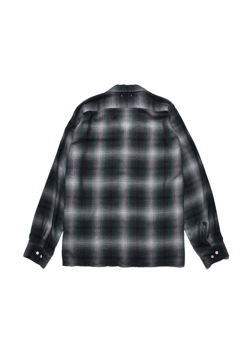 T.Rayon Ombre Open Collar Shirt Open Collar Shirt (GPT) / オンブレチェック オープンカラーシャツ