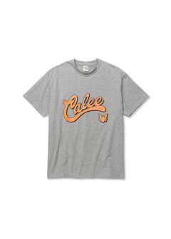 【ラスト1点】STRETCH CALEE COLLAGE LOGO TEE (MIX GRAY) / カレッジロゴ オリジナル ストレッチ Tシャツ