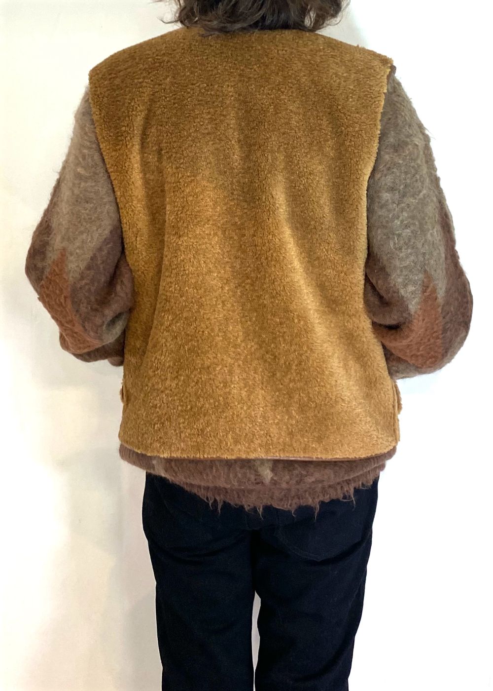 Vegan Mouton Vest (BROWN) / ビーガン ムートン ベスト